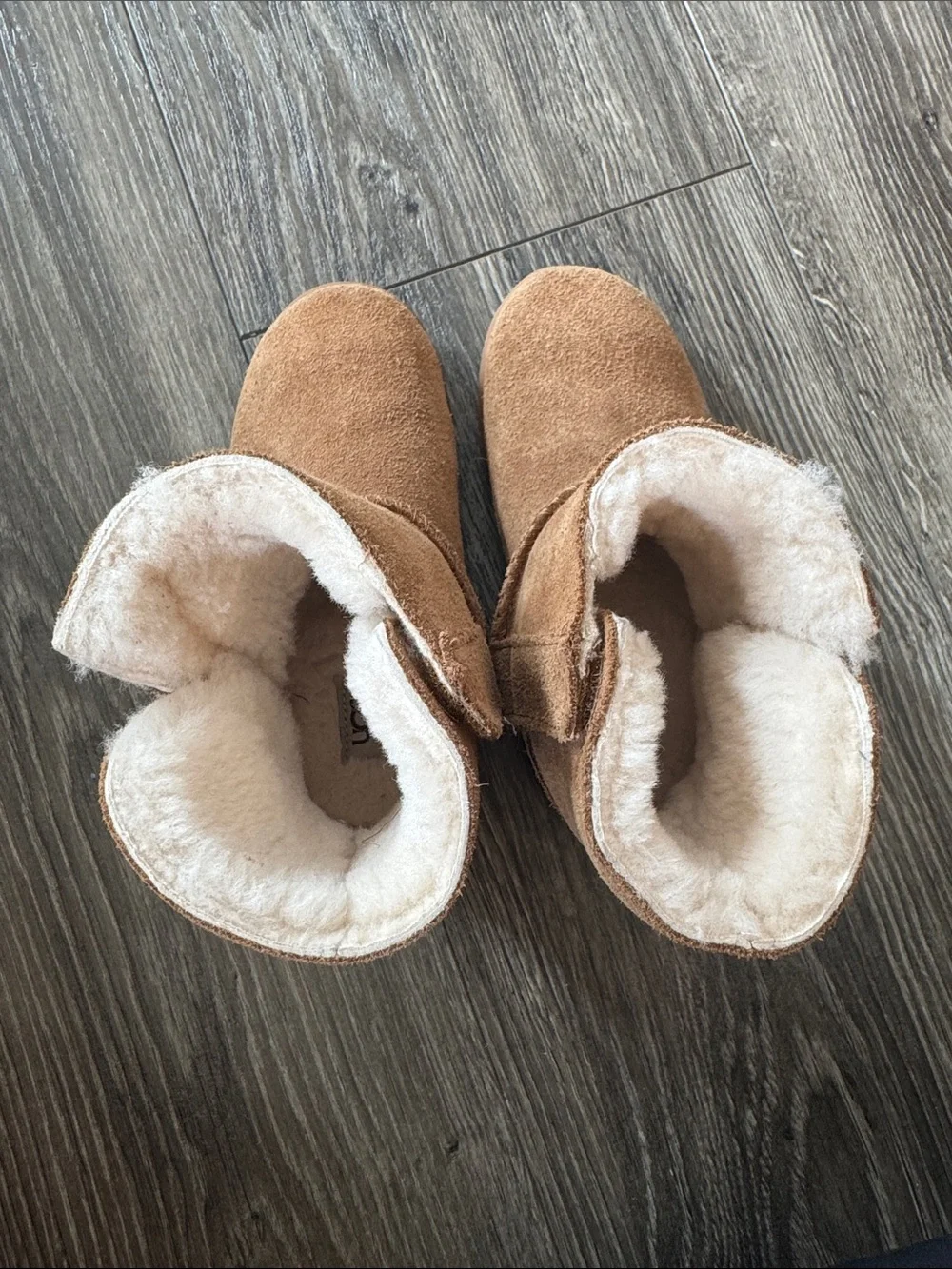 UGG Kids Short Suede Boots - Chestnut Brown